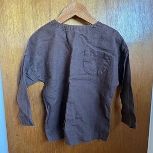 100% linen long sleeved shirt